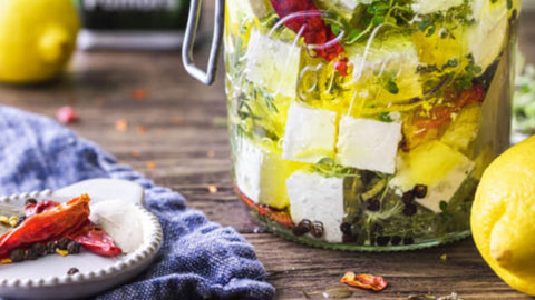 Marinated cheese