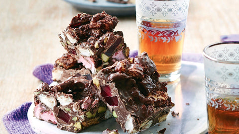 Turkish delight and pistachio rocky road