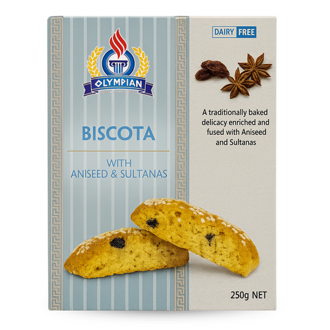 Biscota with Aniseed and Sultana Dairy Free