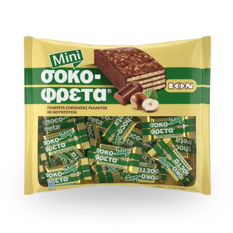 ION Sokofreta Mini Chocolate Wafer with Hazelnut 210g (15x 14g)