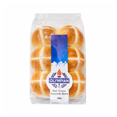 Tsoureki Hot Cross Buns