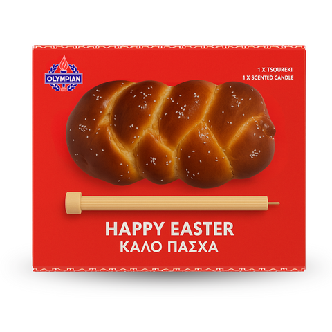 NEW PRODUCT: EASTER TSOUREKI GIFT BOX WITH CANDLE