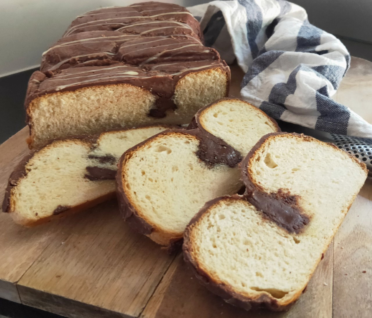Greek Chocolate Tsoureki Sweet Bread