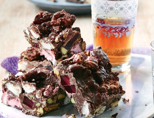 Turkish delight and pistachio rocky road